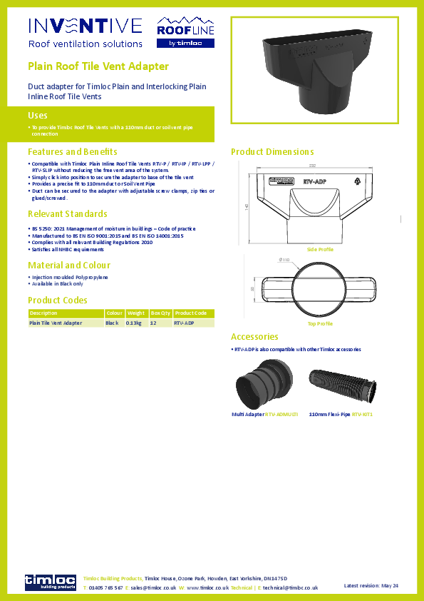 RTV-ADP product manual