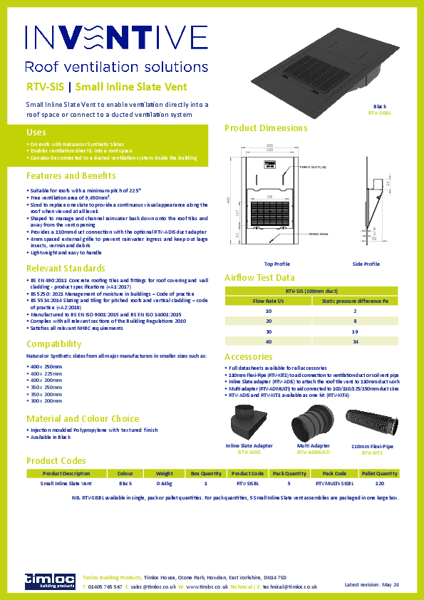 RTV-SISBL product manual