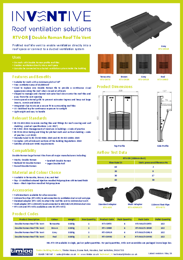 RTV-DRBR product manual