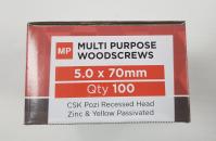 Multi Purpose Screw 5.0 x 70mm 100 Per Box