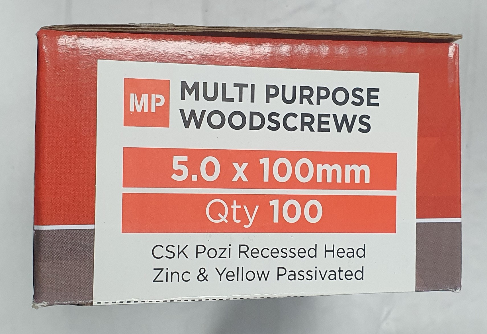 Multi Purpose Screw 5.0 x 100mm 100 Per Box