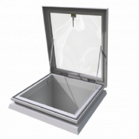 900mm x 900mm Triple glazed polycarbonate dome to fit a builders upstand with access hatch ( Manual Opening )