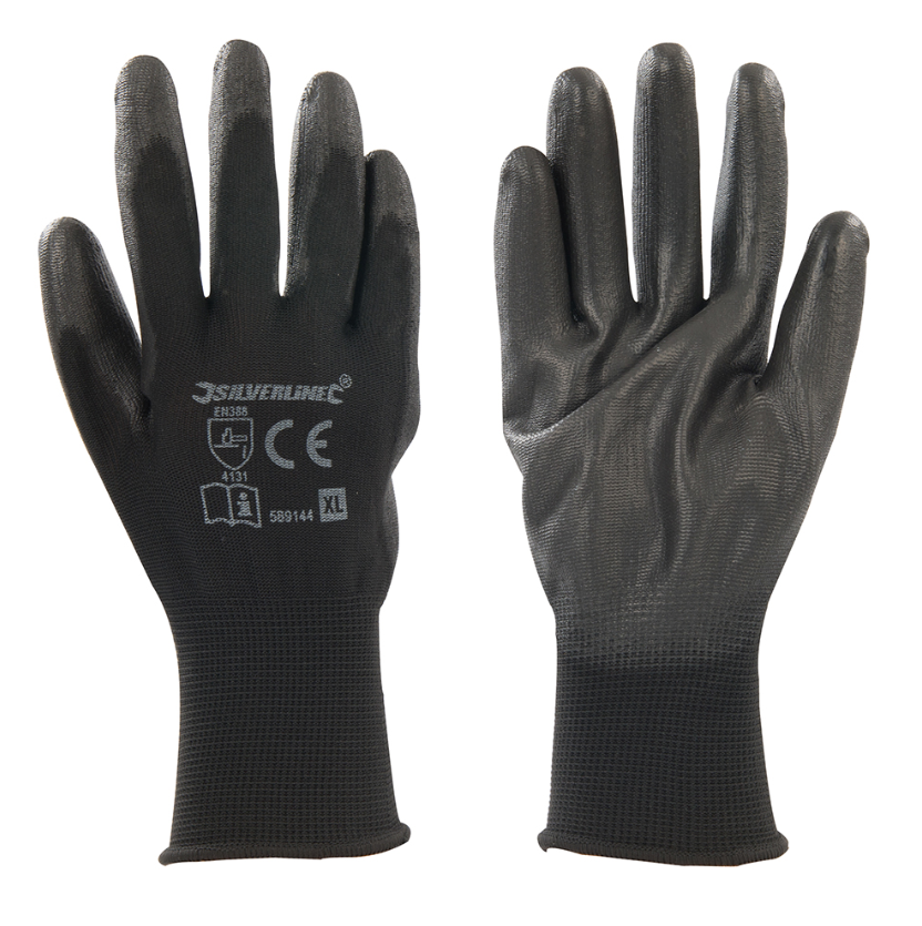 Black Palm Gloves large