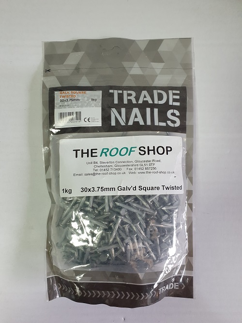 30 x 3.75mm Galv Square Twisted 1kg