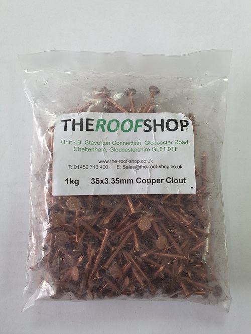 35 x 3.35mm Copper Clout 1kg