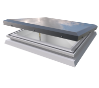 600mm x 600mm Flat Glass Rooflight Builders Upstand With Powered Opening ( Unvented, Opening )