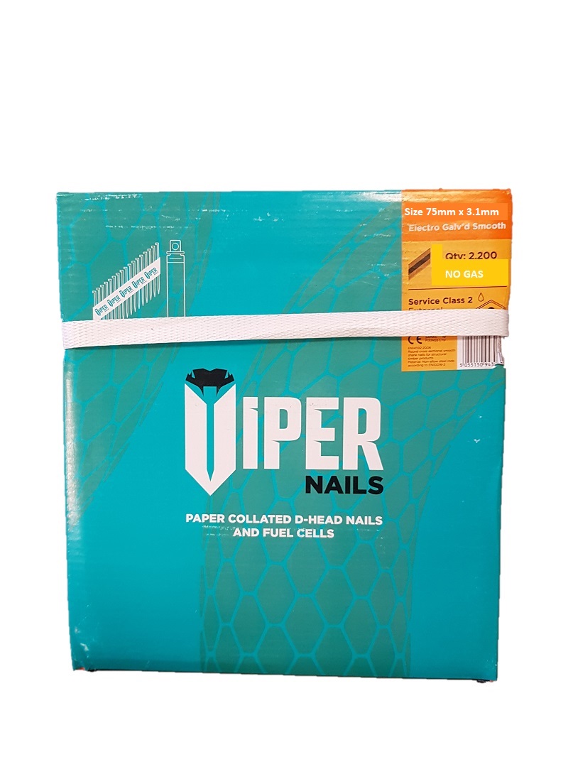 75mm x 3.1mm VIPER RG Galv'd NO GAS Pack (2200)